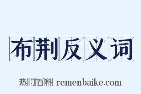 布荆反义词是什么意思的图片